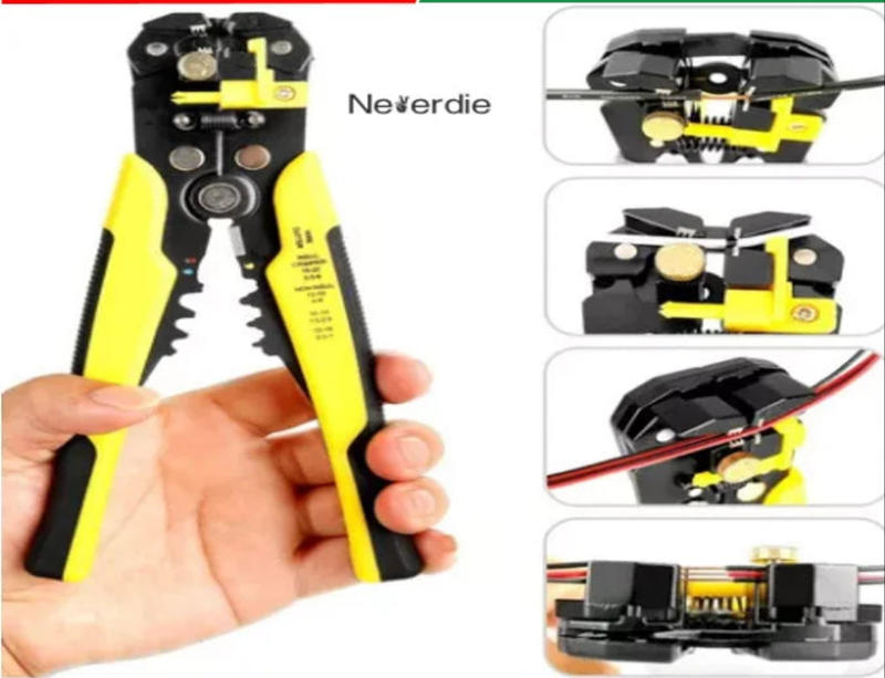 Alicate automático Decapper Crimper alicate eletricista tiras de fio Decaster de fio automático 5 em 1-