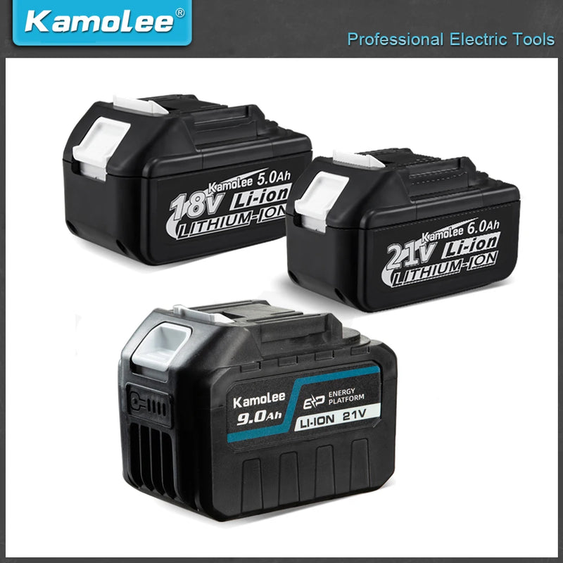 Kamolee 18V 5000mAh Li-ion Battery BL1860 Hand drill Battery Power tools Support Kamolee tools